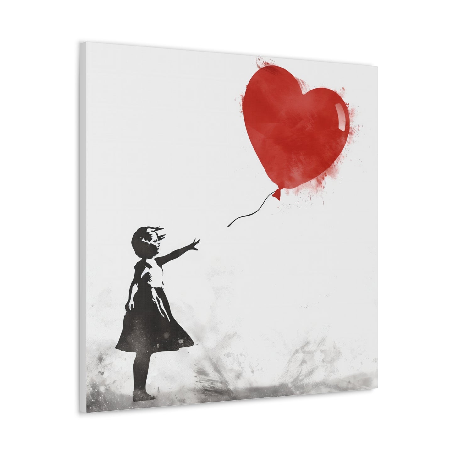 Artistic Wall Art Print, Home Decor, Gift for Her, Inspirational Art, Heart Balloon Canvas