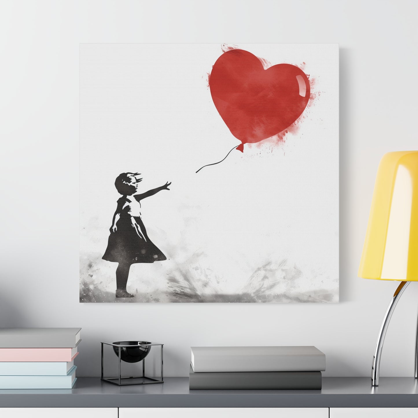 Artistic Wall Art Print, Home Decor, Gift for Her, Inspirational Art, Heart Balloon Canvas