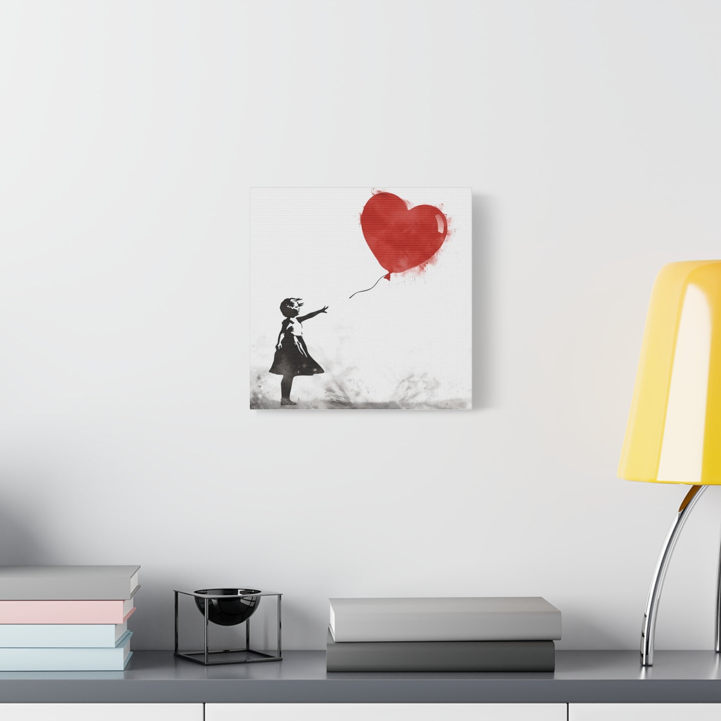 Artistic Wall Art Print, Home Decor, Gift for Her, Inspirational Art, Heart Balloon Canvas