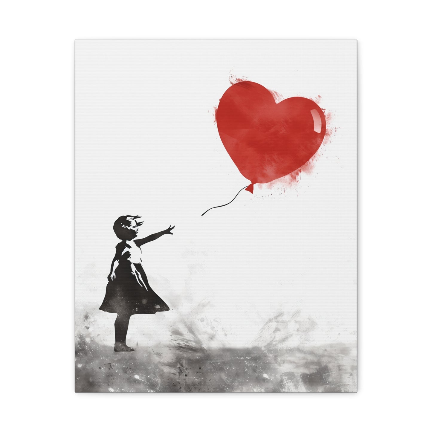 Artistic Wall Art Print, Home Decor, Gift for Her, Inspirational Art, Heart Balloon Canvas