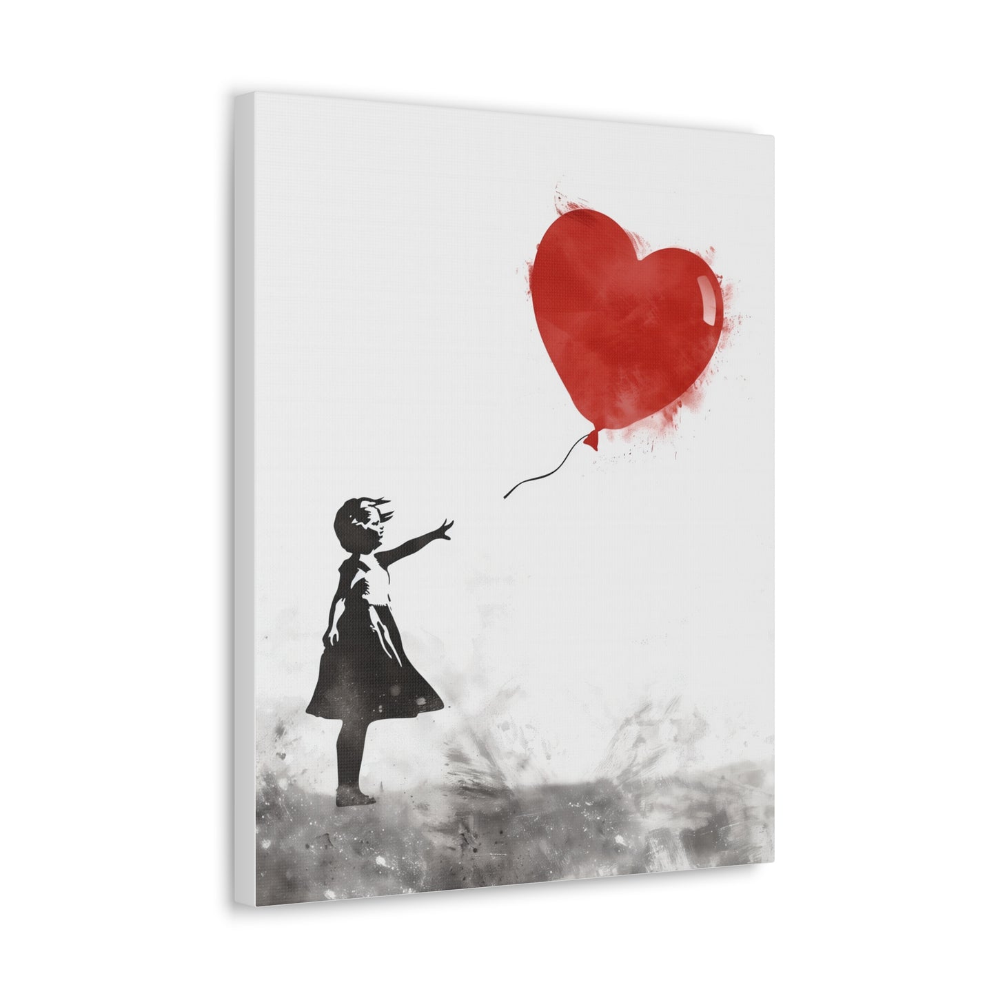 Artistic Wall Art Print, Home Decor, Gift for Her, Inspirational Art, Heart Balloon Canvas
