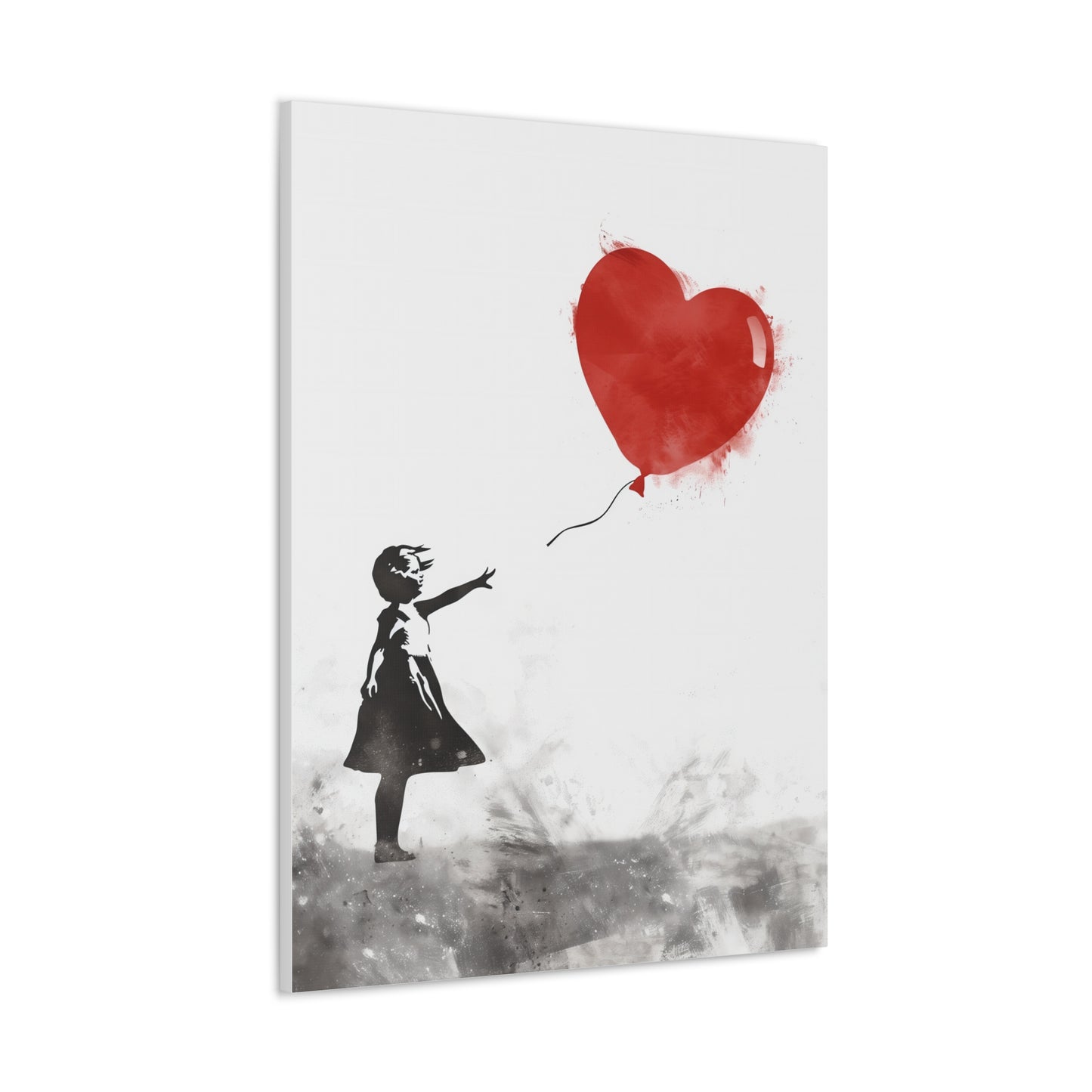 Artistic Wall Art Print, Home Decor, Gift for Her, Inspirational Art, Heart Balloon Canvas