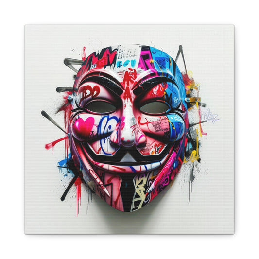 Colorful Graffiti Wall Art, Eclectic Home Decor, Modern Art Piece, Anti-Establishment Design, Unique Vintage Gift