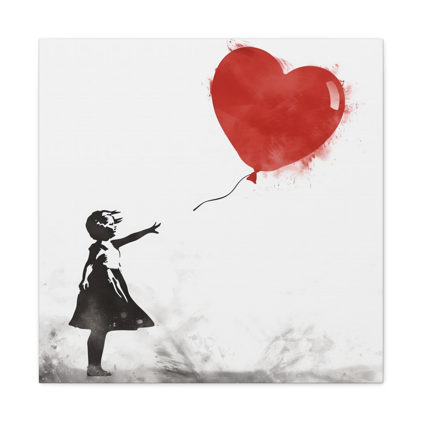 Artistic Wall Art Print, Home Decor, Gift for Her, Inspirational Art, Heart Balloon Canvas